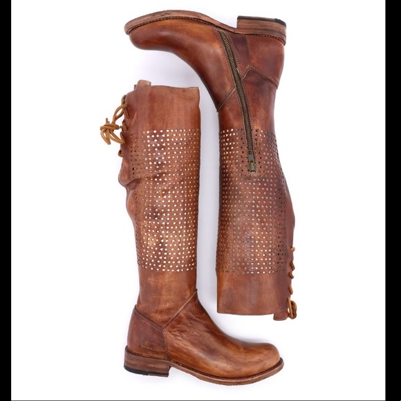 BedStu Cambridge Driftwood Tall Lace Boots - Picture 2 of 8